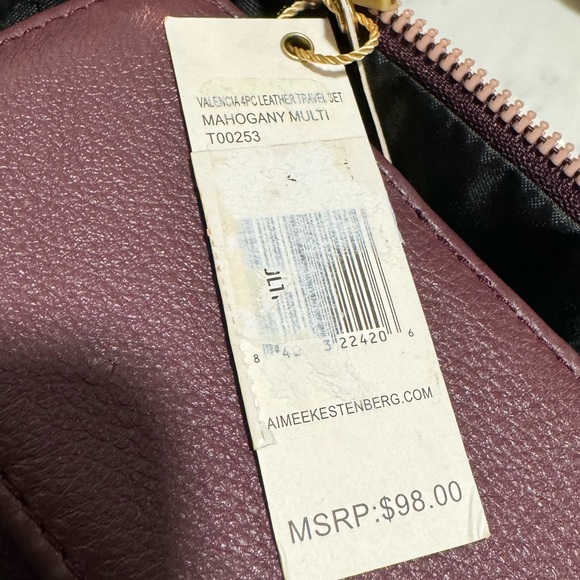 SOLD💜AIMEE KESTENBERG 3 pieces leather travel set ♥️ - Picture 11 of 12